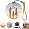 WANWEN Sfera di Memoria da 2,7, Lettore Video a Sfera di Cristallo, Memory Orb, Palla di Natale con Video Christmas Ball, Display Digitale per Foto 3D, Regalo di Compleanno e Anniversario (Orange)