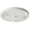 ZEAOLT Rosone Lampadario Soffitto Bianco 25cm Rotondo 2 fori Copriplafone | Rosone lampadario soffitto in metallo - Copriplafone per sospensione con viti e tasselli - Base a soffitto per lampadario