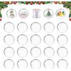 dellyy 6CM Sfera di Plastica Trasparente, dellyy 20 Pezzi Palline di Natale Trasparenti Apribili, Sfere Plastica Trasparente Apribile, Palla Decorativa Fai da Te con 50 Metri di Filo Decorativo