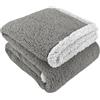 Il Gruppone Passione Casa Coperta Plaid in Pile Sherpa Invernale Morbida Calda, Coperta Pelosa Tinta Unita Lavorazione Divano Finta Pelliccia Microfibra Anallergica Traspirante Termoregolante - Grigio-Smoke