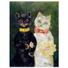 Posterlounge Matrimonio di gatti Poster | 70 x 90 cm di Louis Wain Verde Quadri Decorazione per pareti