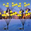 Fohil Luci Solari Esterno, 4 Pezzi 8 LED Luci Solari da Giardino Fiocchi di neve Lucciole Luce Esterno, Decorazione Natalizia Impermeabili, Luci Decorazioni per Giardino Festa Natale Halloween Cortile