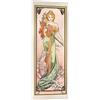 Posterlounge Le stagioni - Primavera Stampa su vetro acrilico | 30 x 70 cm di Alfons Mucha Arancione Quadri Decorazione per pareti