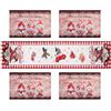 Simpeak 5 Set Tovagliette Runner Natalizie Per Feste e Banchetti,Lavabili & Resistenti al Calore Tovagliette Runner Natalizie,1 Runner da Tavolo 33*183 cm+4 Tovagliette 30*45 cm