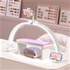 Adonafy Mezza Luna Lampada per Nghie: 30 Lampada da Tavolo per Unghie | Luce Unghie da Tavolo con Supporto con 3 Modalità Colore e 10 Livelli di Luminosità per Unghie (Diamante, Bianco)