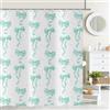 ASDCXZ Turchese Fiocco Tenda da Doccia 180x200 cm, Fresco Semplice Turchese Estetico Fiocco Bagno Bianco Impermeabile Tenda da Bagno Poliestere Tessuto Lavabile Tende Doccia per Vasca con 12 Ganci