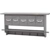 Mendler Appendiabiti mensola cucina shabby vintage HWC-C49 legno con cassetti 32x65x13cm grigio