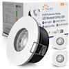Sweier 5W Faretti LED da Incasso per Cartongesso IP65 GU10 Foro 68-75mm | Set di 3 Dimmerabili Bianco Freddo 6000K Faretti LED Soffitto, 230V Alluminio Bianca Faretto LED Interno per Cucina Bagno