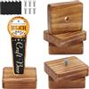 BENECREAT 6 Maniglia per Rubinetto Della Birra In Pino, Espositore In Legno da 76x65x20mm per Maniglie di Spillatori di Birra, Regalo per Amanti Della Birra, Collezione di Birra, Espositore per Bar