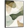OnlyWow© Stampe Su Tela Con Cornice Poster Grande Muro Canvas Decorazione | 70x100 cm XXL Grande Dipinti Bellissimi Wall Decori Stanza Ufficio Quadri Da Design Japandi - Astratto - Verde