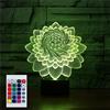 SUPERHONGJIHAO Luce notturna per i bambini 3D fiore di loto lampada a led con telecomando 16 colore che cambia regalo di compleanno di Natale per il bambino