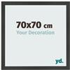 Yd. Cornice 70x70 cm Antracite - Cornice in MDF Bologna | Your Decoration, Vetro acrilico antiriflesso, Montaggio a parete, Adatta per foto, poster o puzzle, Made in Holland