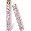 CYJBAO Accendino elettrico da donna, sottile, con gioiello, ricaricabile, di tipo C, accensione estraibile, con tungsteno ispessito, alla moda, per donne e ragazze (oro rosa)