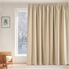 PONY DANCE Tenda Oscurante Isolante Termica da Interno con Fettuccia | per Camera da Letto, per Binario a Soffitto, per Salotto Moderne, Divisoria, Privacy, 1 Pezzo L 300 x A 260 CM, Beige