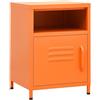 vidaXL Comodino Arancione 35x35x51 cm in Acciaio