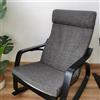 OXFUZZ Cuscino per Poltrona Poang Chair, 1 Pezzo di Ricambio per Cuscino Morbido con Rivestimento Rimovibile Cuscino per Poltrona Poang in Cotone Antiscivolo A Dondolo, Imbottitura Spessa,Burlap Brown