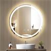 Bellanny Specchio Bagno con Luce - 70 CM Specchio da parete Rotondo, LED Specchi da Trucco Retroilluminato con Anti-Fog | 3 Colori, Dimmerabile, Memoria, IP44, Mirror per Camera Corridoio Salone Hotel