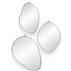 KORAT Set 3 Specchi da Parete a Goccia, Cornice in Metallo e Vetro, 17x26 cm + 20x26 cm + 22x30 cm, Specchi Decorativi Moderni per Bagno, Ingresso e Soggiorno