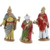 Moranduzzo Tris Re Magi per Presepe da 6,5 cm - MINI 6,5 - Scala 1:30 - Statuine Indistruttibili Rifinite a Mano, Scultore M. Landi, Made in Italy