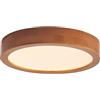 Schindora Plafoniera A LED In Legno, 21 W, Bianco Caldo, 3000 K, 1600 Lm, Ø30 Cm Luce Rotonda In Legno, Per Salotto, Cucina, Sala Da Pranzo, Corridoio, Casa, Ufficio, Camera Dei Bambini