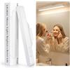 Ligrel Luce ricaricabile per specchio cosmetico, 3 colori, dimmerabile, con supporto magnetico, barra luminosa a LED per specchio del bagno, armadio, armadio (batteria 2000 mAh, controllo touch)