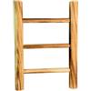 DECORNIJIA 2livelli Scala per Asciugamani in Legno Portasciugamani Rustico Supporto da Banco Decorativo per Bagno Cucina Hotel Festa Natalizia