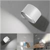 Feallive Lampada da parete LED , Lampada da comodino dimmerabile Touch Control Modalità colore caldo/bianco Batteria ricaricabile Faretti da parete Ruota magnetica a 360° per la lettura di studio di lavoro