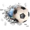 EHDWXVZM Adesivi da parete 3D da calcio, decorazione per camera da letto dei bambini, finestra di vetro e carta da parati