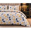 B O S A L O N I BOSALONI HOME Set Copripiumino Matrimoniale 4 Pezzi - Collezione D'Autore - Copripiumino 220x230 cm, Lenzuolo con Angoli 160x200+35 cm, 2 Federe 50x80 cm - Microfibra Ultra Soft - ( Golden Flower )