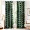 Ystyle Tende Oscuranti per Interni 2 Pezzi, 140x280 CM, Verde Scuro | Tenda Floreale Vintage e Lussuosa, Tende Termiche Isolanti per Interni, Tdeali per Camera da Letto e Soggiorno