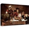 Grafic Quadro Caravaggio - Cena in Emmaus - Quadro stampa su tela canvas con o senza telaio (Quadro con Telaio in Legno, CM 70X50)