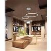 TOT ELECTRIC Lampadario a sospensione led 52w 3 cerchi sospesi design moderno pendente con anelli bianco per camera salotto (Luce Fredda 6500K)