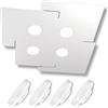 BOGGIA TOP LIGHT Plafoniera Led Linea Echo 1161 4 quattro punti luce moderna, elegante, sottile, da soffitto - lampadine Led GX53 comprese (Luce Calda 3000 K)