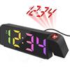Luckits Sveglia con Proiettore, Sveglia con Proiettore Soffitto, Sveglia Digitale da Comodino con Temperatura, Snooze, Luminosità Regolabile, 12/24H, Sveglia A Specchio per Camera da Letto (Nero)