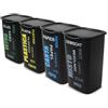 Paluplus Set 4 Pattumiere da 50 Litri con Scritte Colorate per Raccolta Differenziata, misura 37,5x36x53,5cm, Bidoncini Spazzatura con Coperchio Impilabili per Carta, Plastica, Vetro, Misto -1102F -11