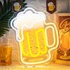 ineonlife Birra Insegna Led, Dimmerabile Bicchiere Birra Lampada Neon per Decorazione Murale, Beer Insegna Neon Alimentazione USB per Bar, Ristorante, Ritrovi con Amici, Feste a Tema, Stanza per Uomo