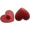 Blausky 20 bottoni dell'amore, bottoni in plastica, a forma di cuore, con manico, bottoni di ricambio per cucito e decorazione fai da te, per jeans, giacche, vestiti, 20 mm, rosso