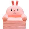 Generic Divano pieghevole in peluche per bambini, con schienale, 2 in 1, simpatico divano Lazy senza imbottitura o imbottitura (120 x 55 x 20 cm)