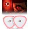 Klarlight 2 luci notturne rosse da 625 nm, con sensore crepuscolare | Sensore tramonto all'alba, accensione e spegnimento automatico, 0,5 W, risparmio energetico, nessuna luce blu