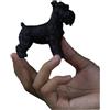 TALKLEK Statuetta realistica di Schnauzer da 7,5 cm, in resina, regalo commemorativo di cane Schnauzer da collezione, regalo per cani per gli amanti dello Schnauzer (nero, L: 7,5 cm x W: 3 cm x H: 7,5