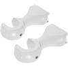 ifundom 2 Pezzi Supporto per Bastone Tenda in Legno Bianco da 28mm, | Installazione Rapida, Riutilizzabile e Resistente a Deformazioni, per Finestra e Lavanderia