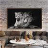 UGZDEA Empire Interactive - Stampa su tela, con leone e leonessa, per soggiorno, camera da letto, decorazione per la casa, senza cornice(C,40x80cm)