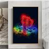 Tanyang Playstation Neon Canvas Painting Wall Art Poster E Stampe Quadro Decorativo Da Parete Moderna Per La Stanza Dei Bambini Decorazione Della Camera Dei Bambini 30X40Cm Senza Telaio