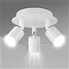 URAQT Lampada Faretti da Soffitto Bianco, Faretto GU10 da Interno 3 Luci | Faretti da Soffitto Orientabili, Faretti LED da Soffitto, Faretti da Soffitto Moderno per Cameretta, Cucina, Senza Lampadina