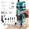 SINGTIP Fresatrice Verticale Legno 800W 30000tr/min, Rifilatore Legno Elettrica, Controllo Della Velocità, Alloggiamento in Alluminio, con 5 pezzi 1/4 Router Set