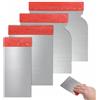 TIESOME 4 spatole giapponesi, 50/80/100/120 mm, spatola da pittore in acciaio inox, strumento per carrozzeria, spatola multifunzione per fughe, levigare e distribuire le masse