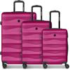 SMARTBOX Set di valigie rigide da 3 pezzi, per uomo e donna, rosa., Set | Trolley da viaggio leggero e stabile in materiale ABS di alta qualità e robusto, 4 ruote doppie e lucchetto a combinazione