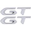 Generic GT Emblem Car Badge Rear Tail Logo adesivo decorativo per auto (argento)