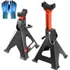 AUTOXBERT 2 cavalletti di sostegno per sollevamento pesanti, 3 tonnellate, supporto per auto, roulotte, rimorchi, attrezzi di sollevamento in gomma antiscivolo