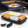 Fxlpower Lampeggiante Led Auto Emergenza Giallo Bianco 12V/24V Calotta Magnetica 3m | Soccorso Stradale e Carroattrezzi, Ottica Tir Alta Visibilità, Base Anti-Vento 130 km/h, Impermeabile IP65